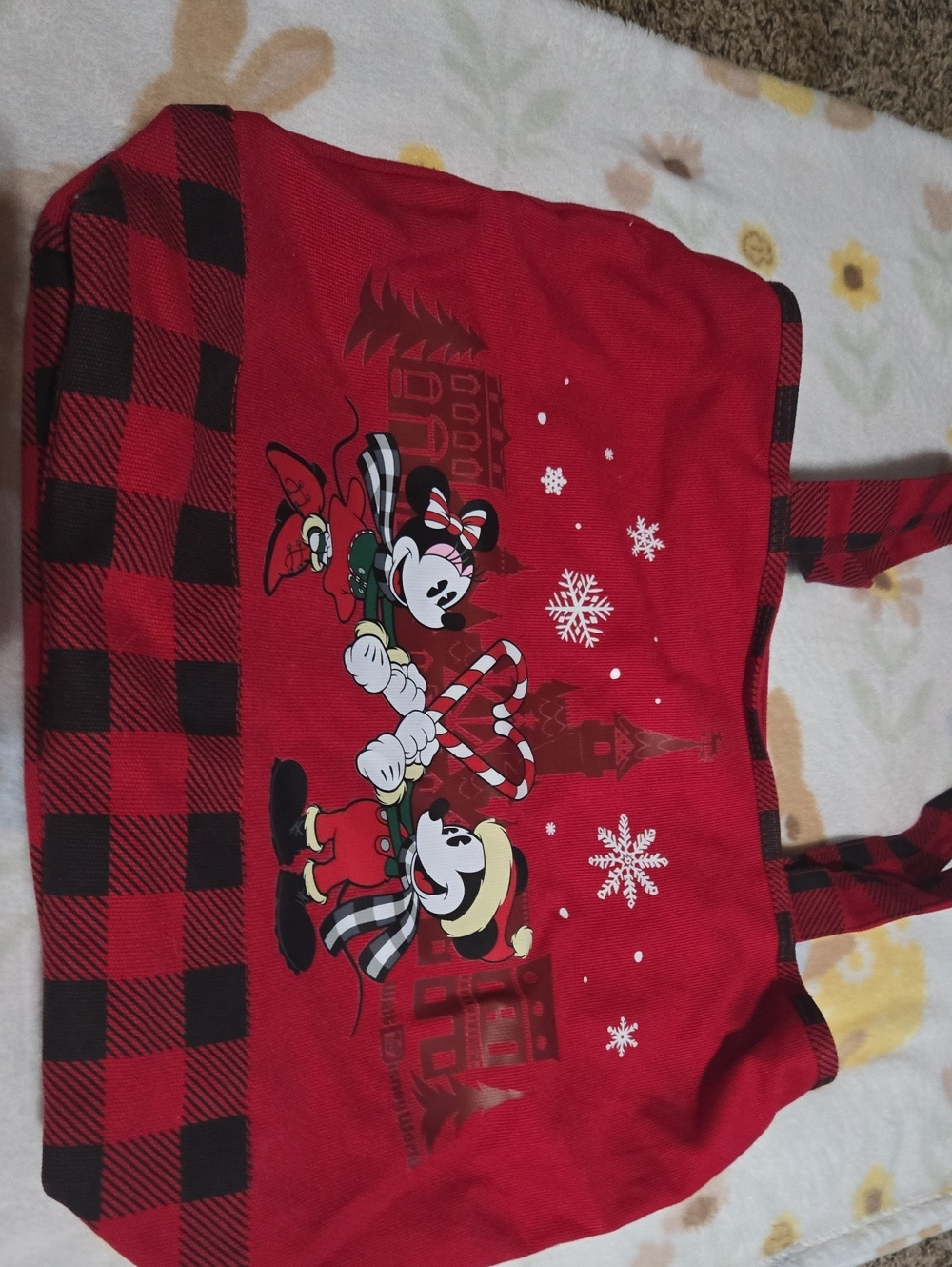 Disney Red & Black Mickey & Minnie Holiday Edition Tote